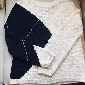 White, navy blue & silver Luz Claiborne (M)